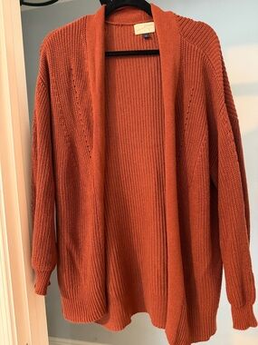 Universal Thread Open-Front Chunky Knit Cardigan - Rust
